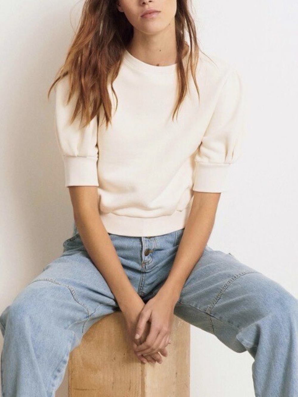 Ba&sh Tael puff sleeve sweatshirt